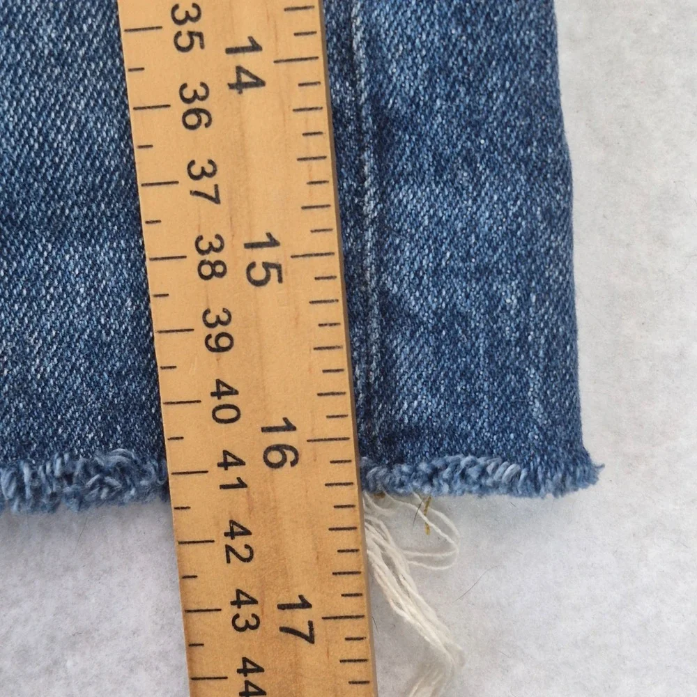 Madewell High Rise Denim Shorts Women's Size 33 Medium Wash Raw Hem